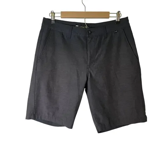 TRAVIS MATHEW Black Active Outdoor Casual Golf Textured Shorts SZ 32 - Picture 1 of 5